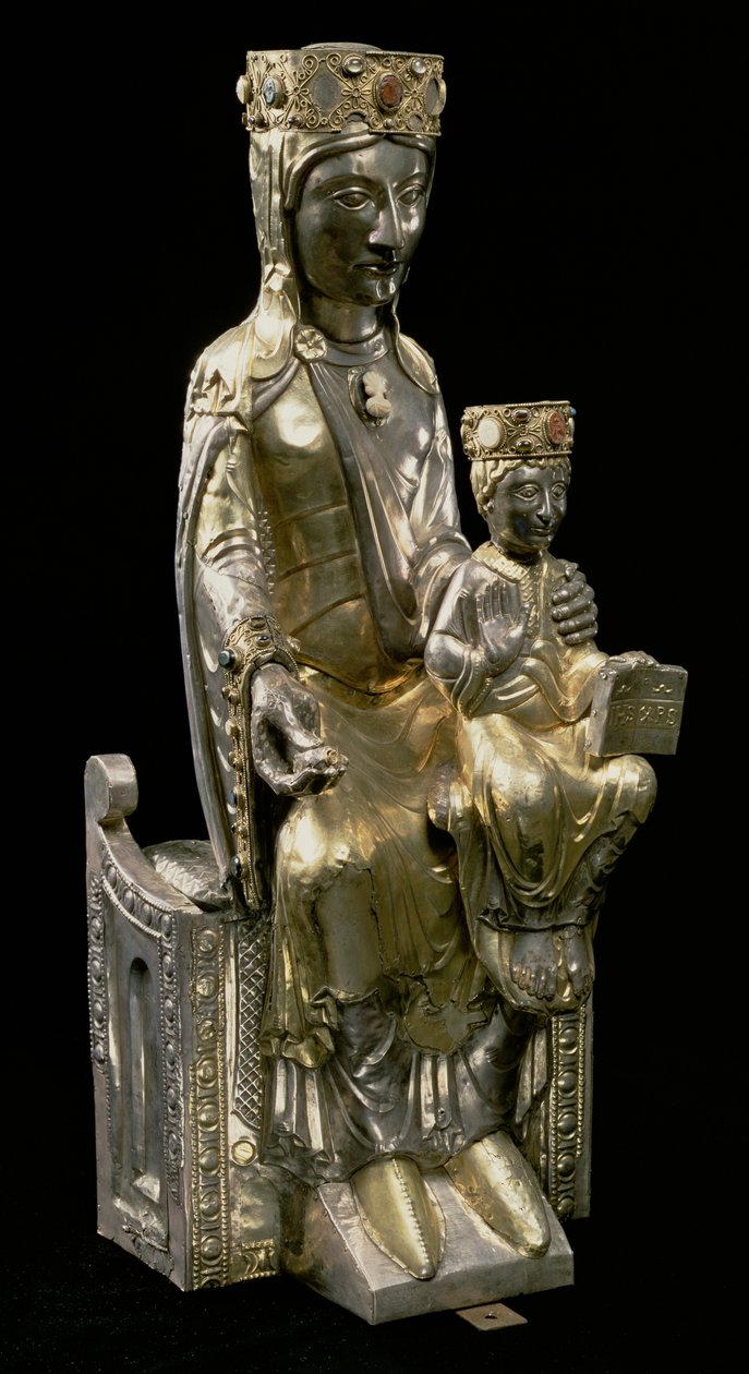 麦当娜和儿童Enthroned，小雕像，法国，12世纪 作者 未知未知