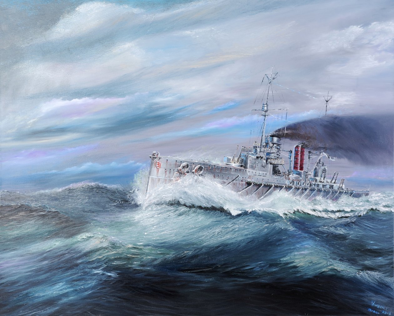 SMS Seydlitz于1916年5月31日14:15进入Jutland，2018年， 作者 未知未知