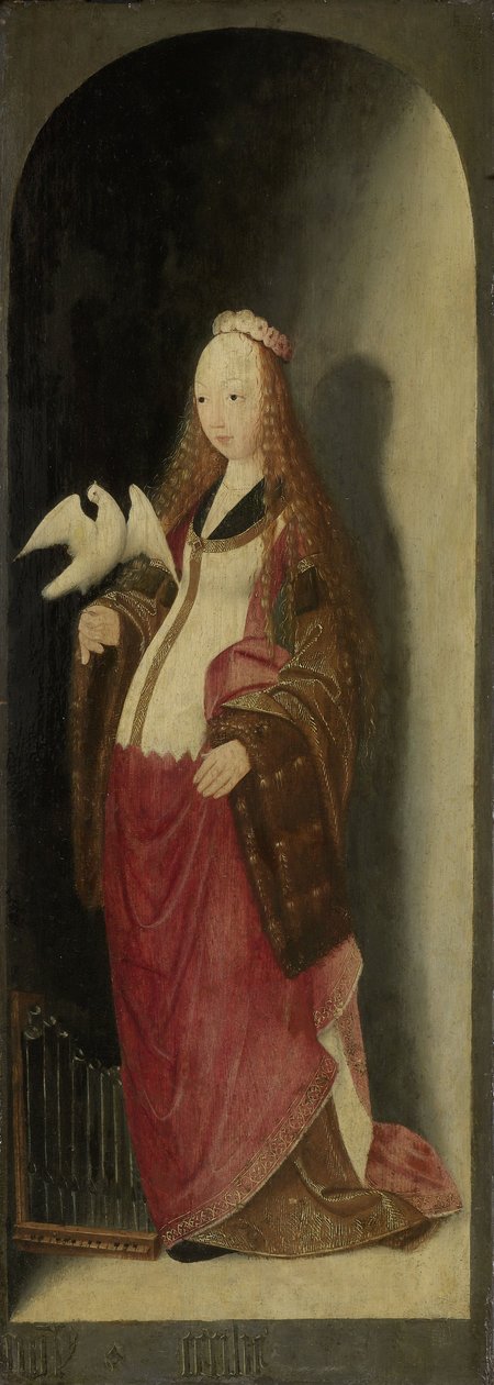 圣塞西莉亚，三联画的右翼，归功于布伦瑞克双联大师，c.1490-1500 作者 未知未知