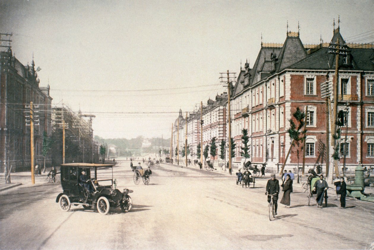 街景在东京，日本，c.1895-1900 作者 未知未知