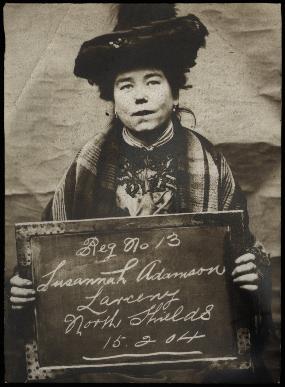1906年，Susannah Adamson因偷窃男子钱包而被捕，英国北希尔兹 作者 未知未知