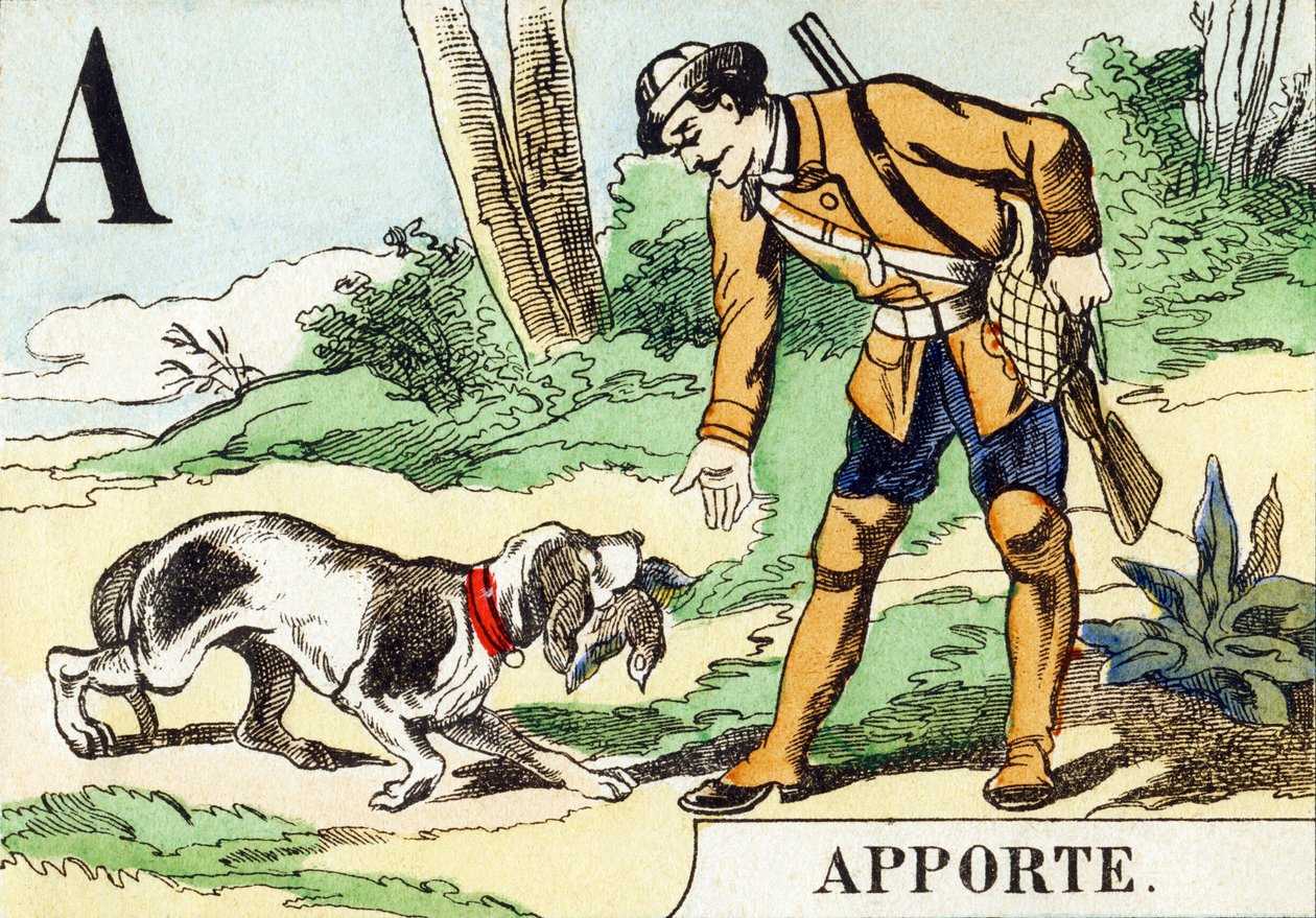 A：Apporte-狩猎字母，约1890年（雕刻） 作者 不明
