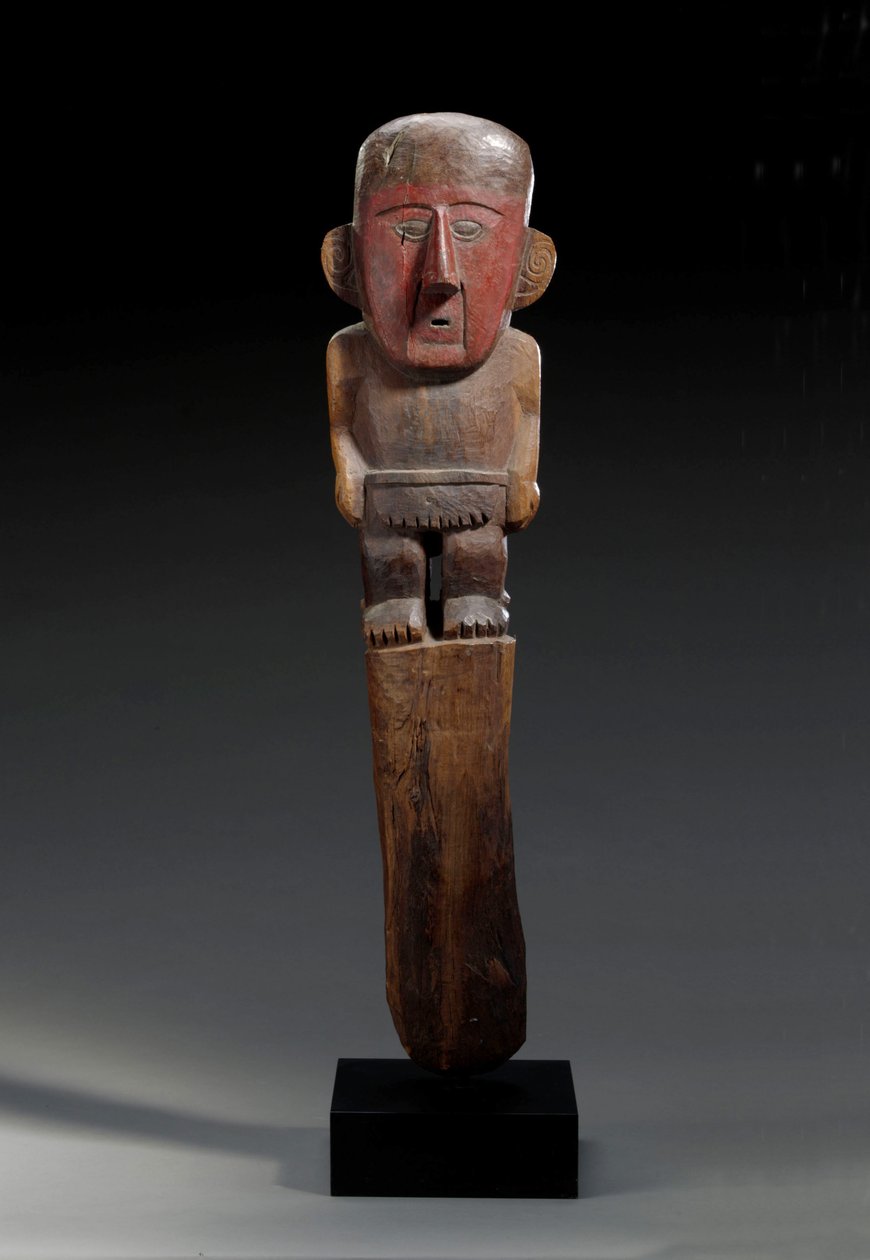 Chimu木制雕像标记，c.1100-1400 作者 不明