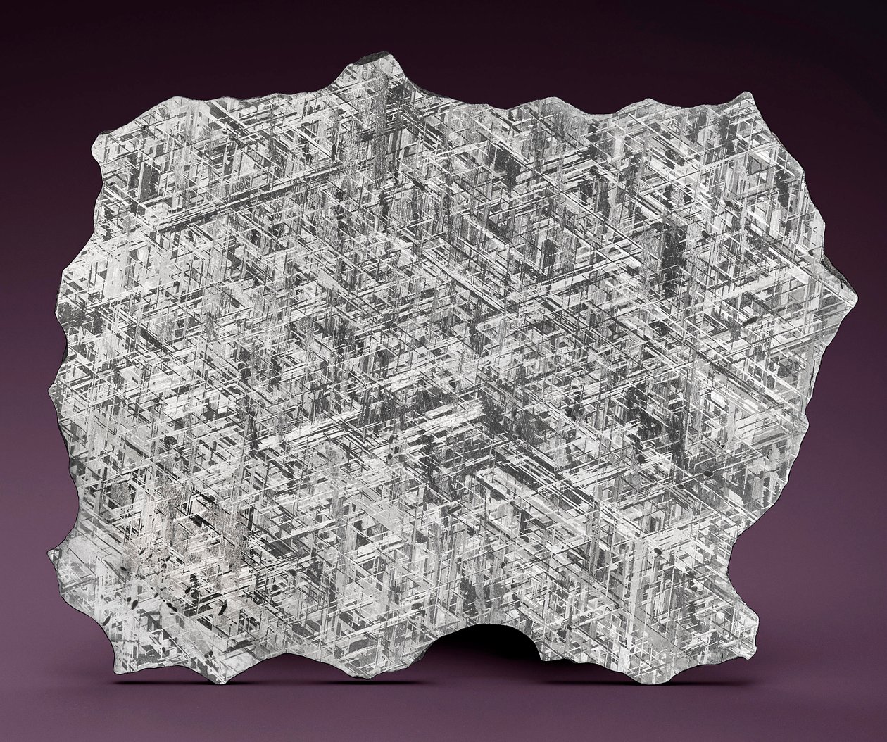纳米比亚大纳马土地基遍的大型基遍陨石切片（铁，细八面体） 作者 不明