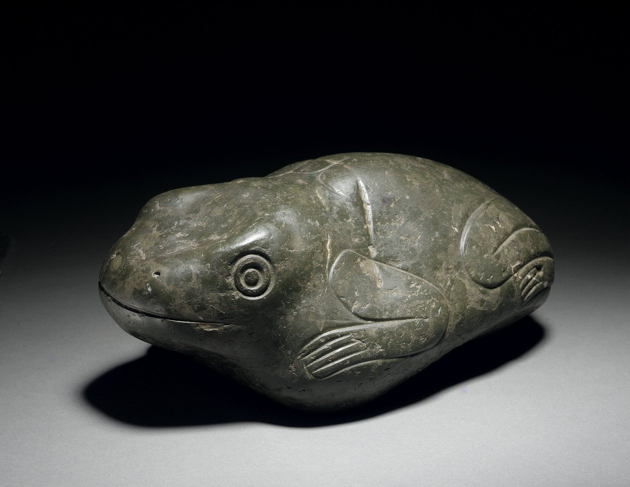 罕见的阿兹台克人石蛙，约1200-1521年 作者 不明
