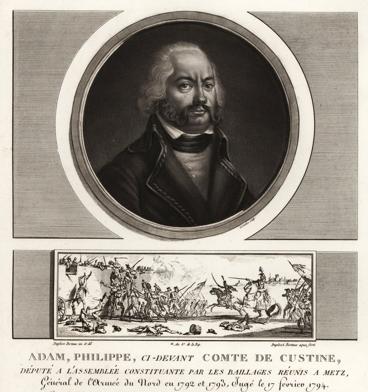 Adam Philippe，Comte de Custine，法国大革命将军，1793 年因叛国罪被处决 作者 不明