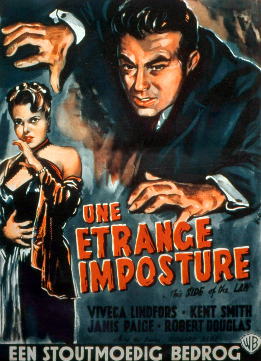 电影《法律的这一边》的海报，由RichardBare与Viveca Lindfors和Kent Smith合作，1950年。 作者 不明