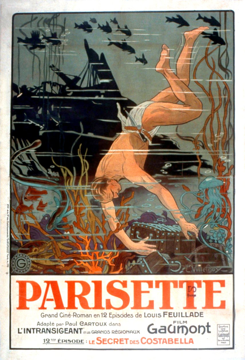 Louis Feuillade的电影《Parisette》海报 1921年无声电影 作者 不明