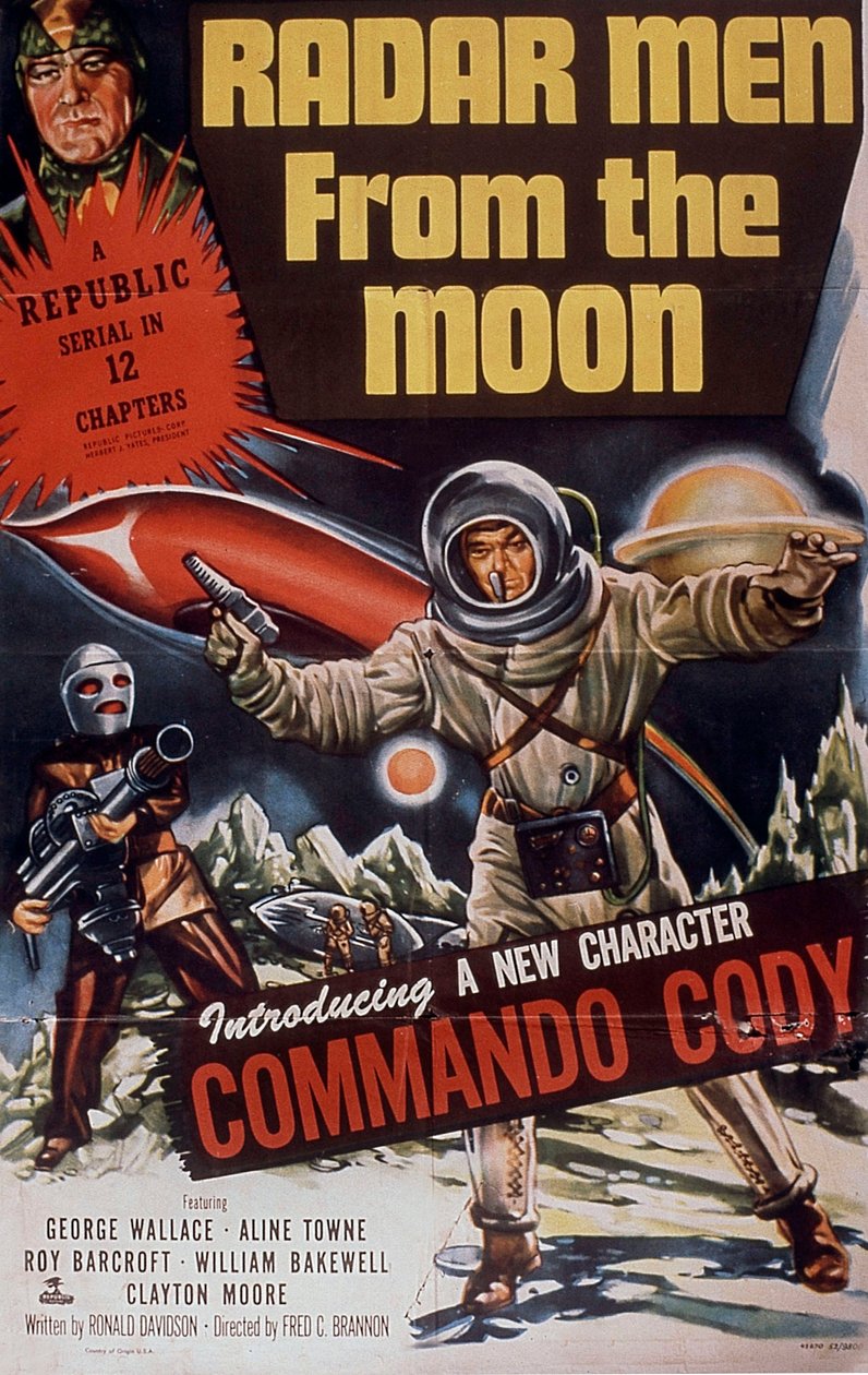FredBrannon与Georges Wallace Aline Towne和Roy Barcroft合作拍摄的电影《月球上的雷达人》，1952年。 作者 不明