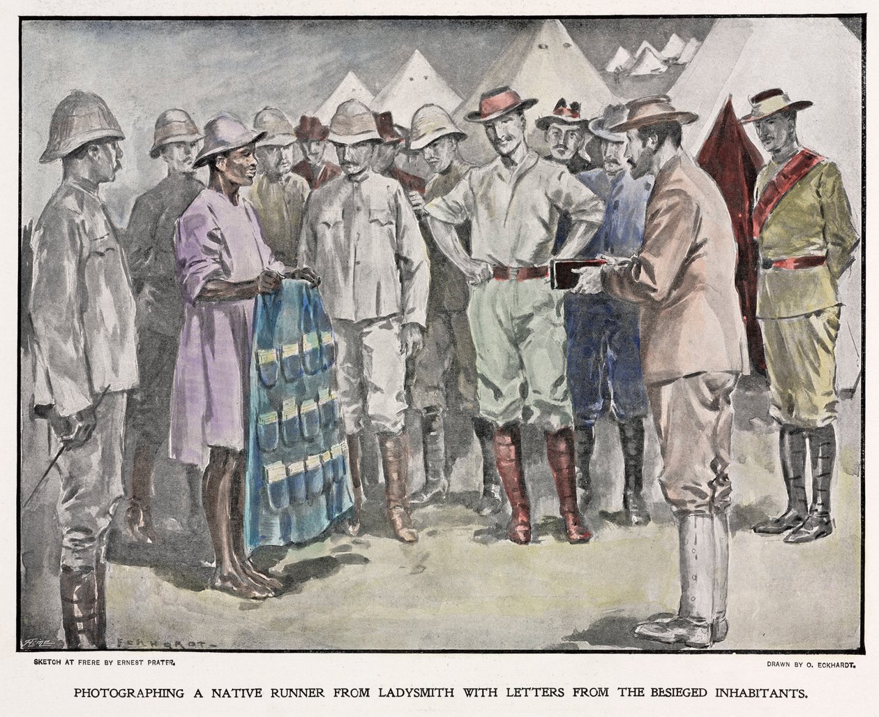 1900 年布尔战争期间，非洲人给英国士兵寄信 作者 不明