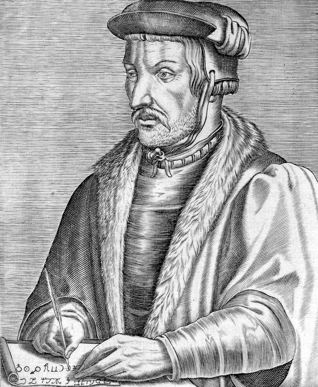 Agrippa von Nettesheim，又名 Heinrich Cornelius（1486-1535 年），德国医生、神学家和哲学家，雕刻作品 作者 未知艺术家