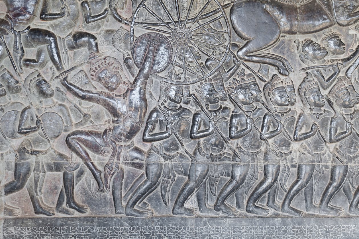 柬埔寨吴哥窟北部画廊的浅浮雕 作者 未知艺术家