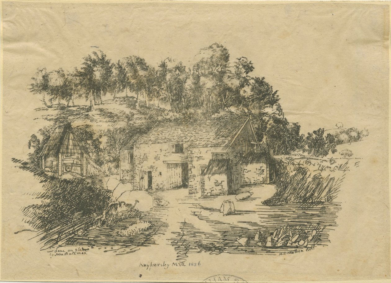 Biddulph-Knypersley Mill：石版画 作者 不明