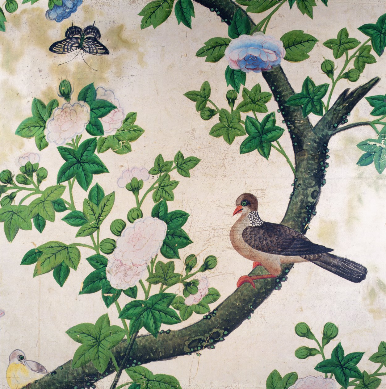 鸟类壁纸，约 1840 年 作者 未知艺术家