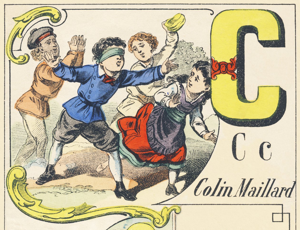 C：colin-maillard-游戏字母，c.1890年（图示） 作者 不明