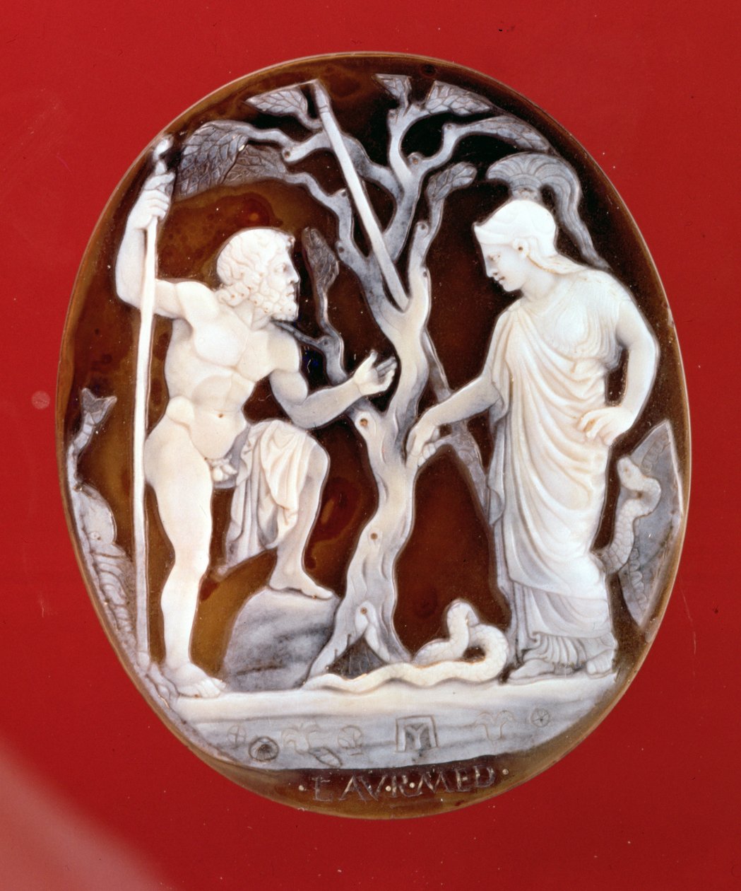波塞冬（Poseidon）和雅典娜（Athena）的来访者争夺Attica的统治地位 作者 不明