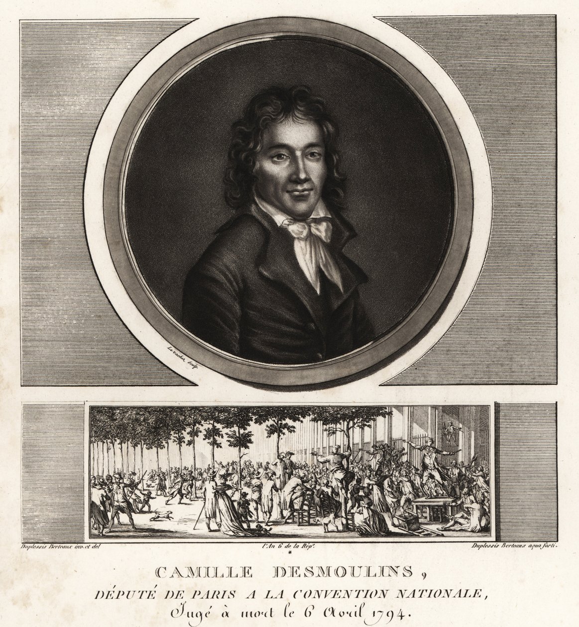 Camille Desmoulins，巴黎国民大会代表，d 作者 不明