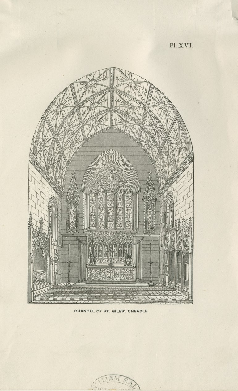 Cheadle-St. Giles“教堂：木制雕刻，nd [19th cent] 作者 不明