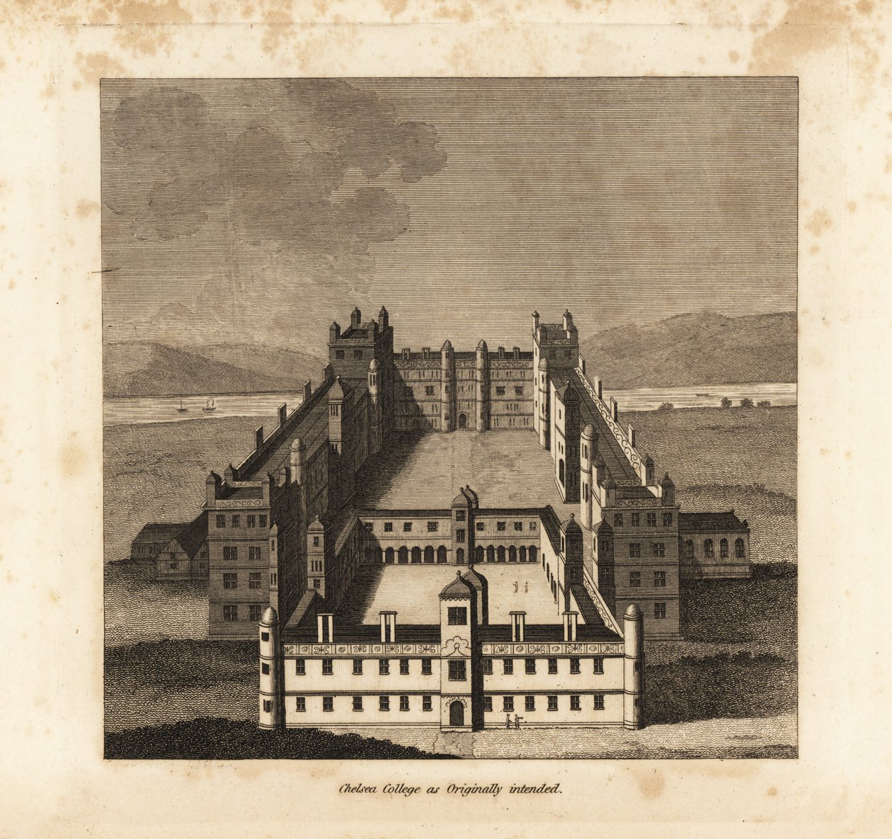 Chelsea College as originally intended by King James I 作者 不明