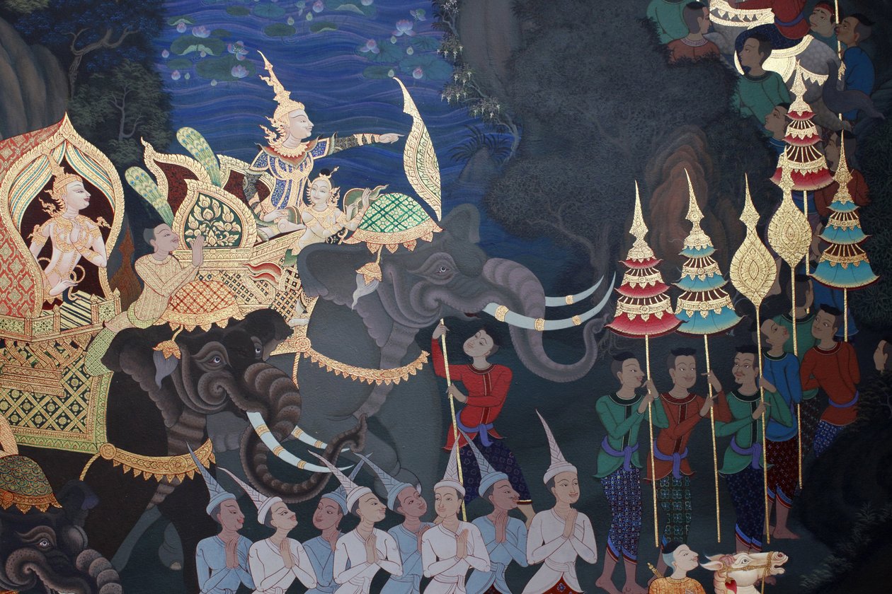 大布列塔尼省温布尔登市佛光寺乌波萨塔（神殿）的壁画细节 作者 不明