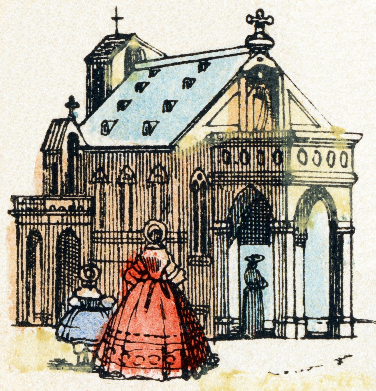 E - Eglise - Alphabet - 儿童娱乐 - Image Epinal，流行 serie c.1890（插图） 作者 不明
