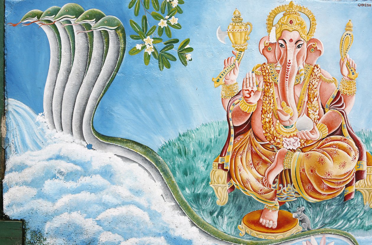 尼泊尔加德满都，象头印度教神Ganesh 作者 不明