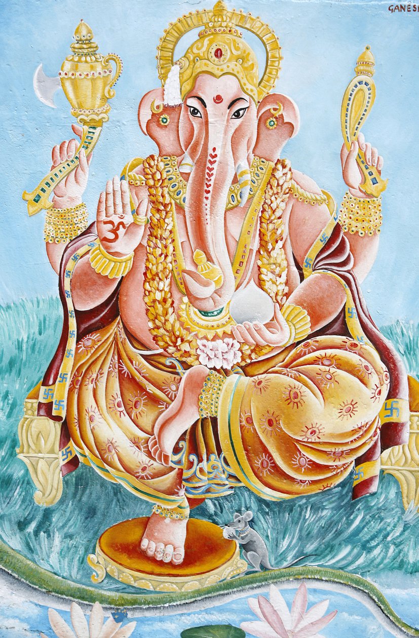 尼泊尔加德满都，象头印度教神Ganesh 作者 不明