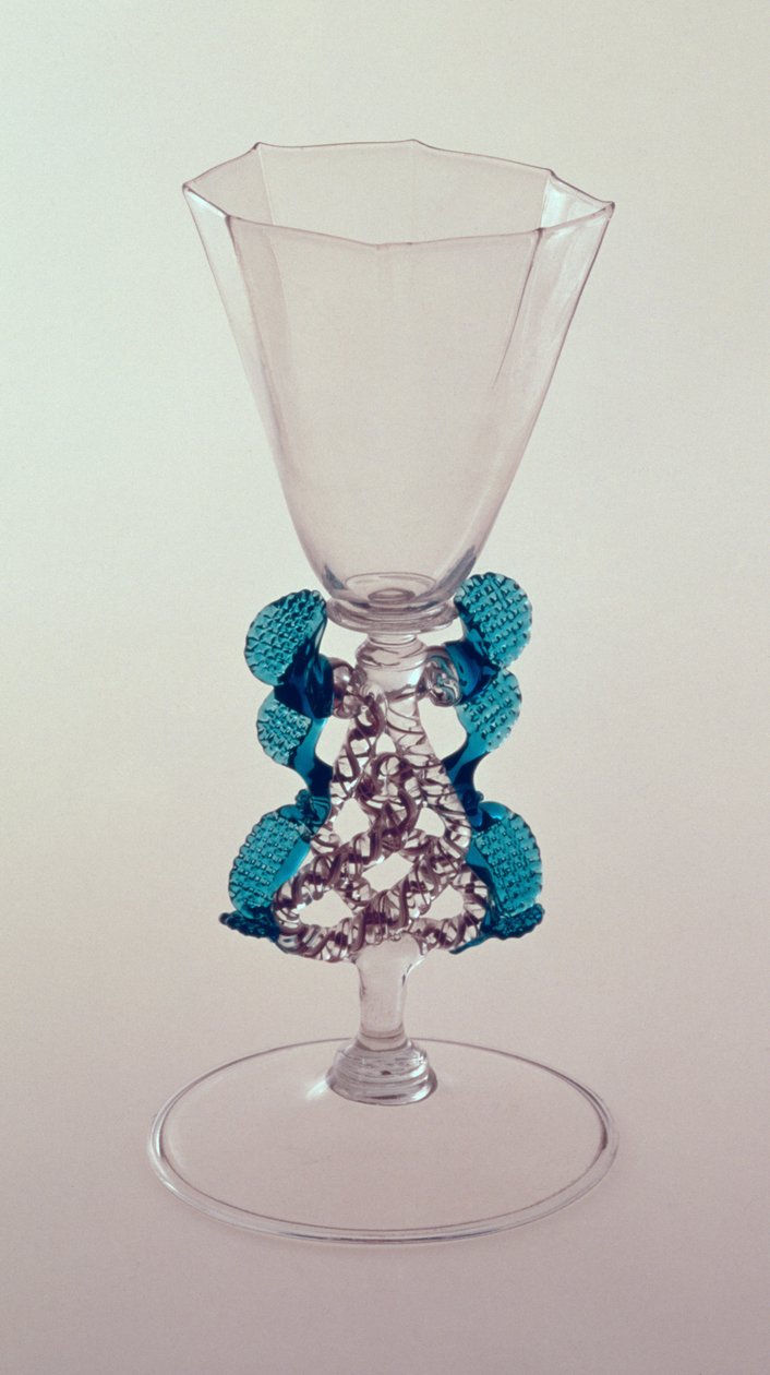 Facon de Venise dragon-stemmed goblet from the Low Countries, late 17th century (glass) 作者 不明
