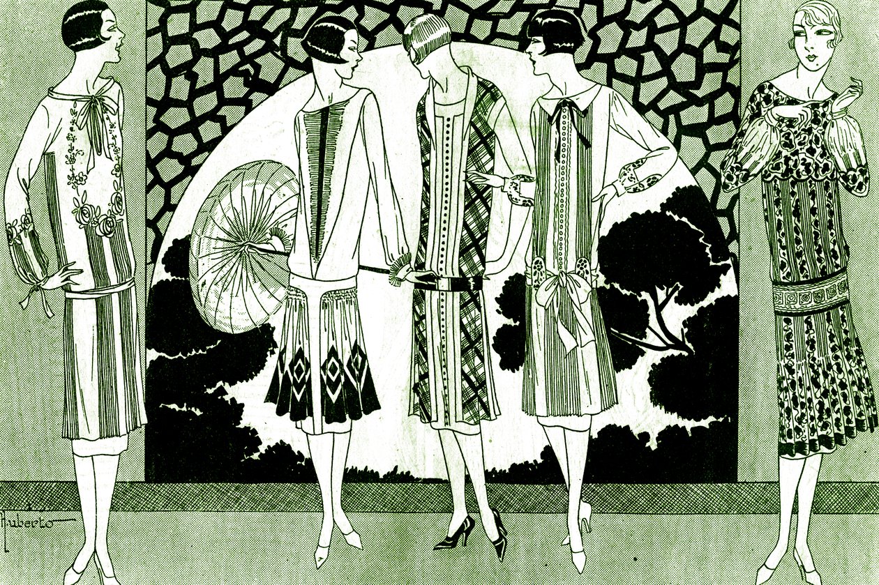 时尚：1925 年 5 月的礼服 作者 未知艺术家