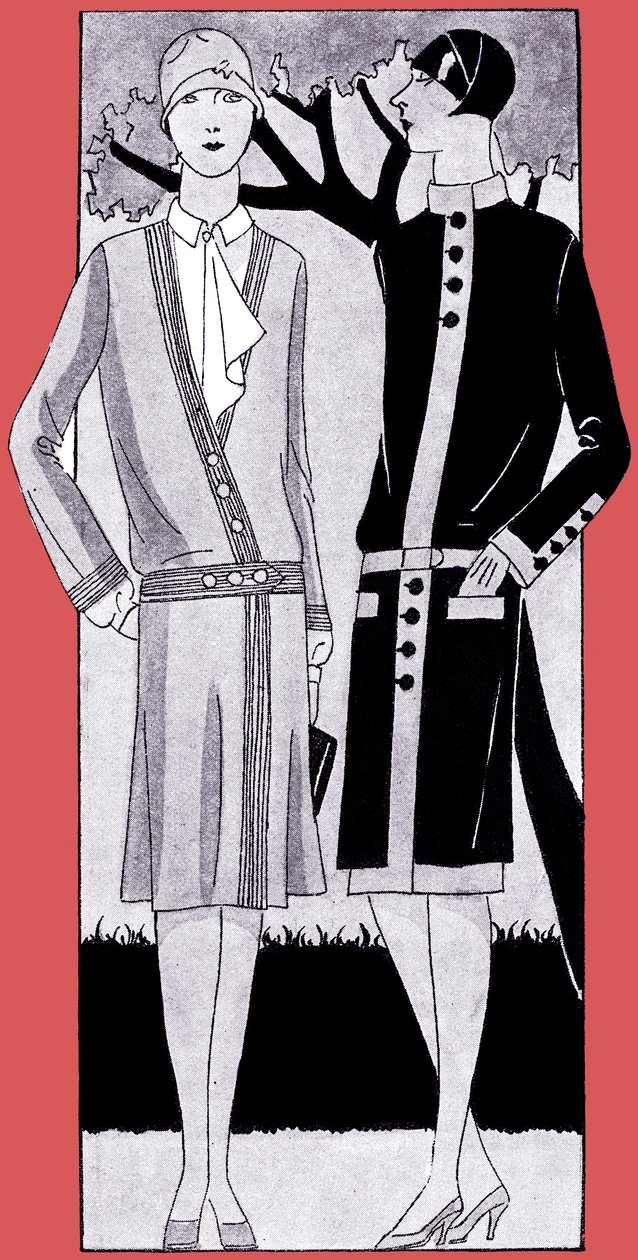 时尚：1928 年春天的连衣裙 作者 未知艺术家