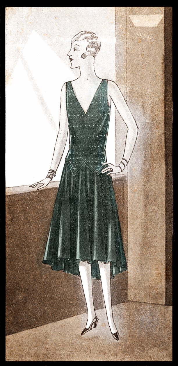 时尚：1928 年春天的晚礼服 作者 未知艺术家