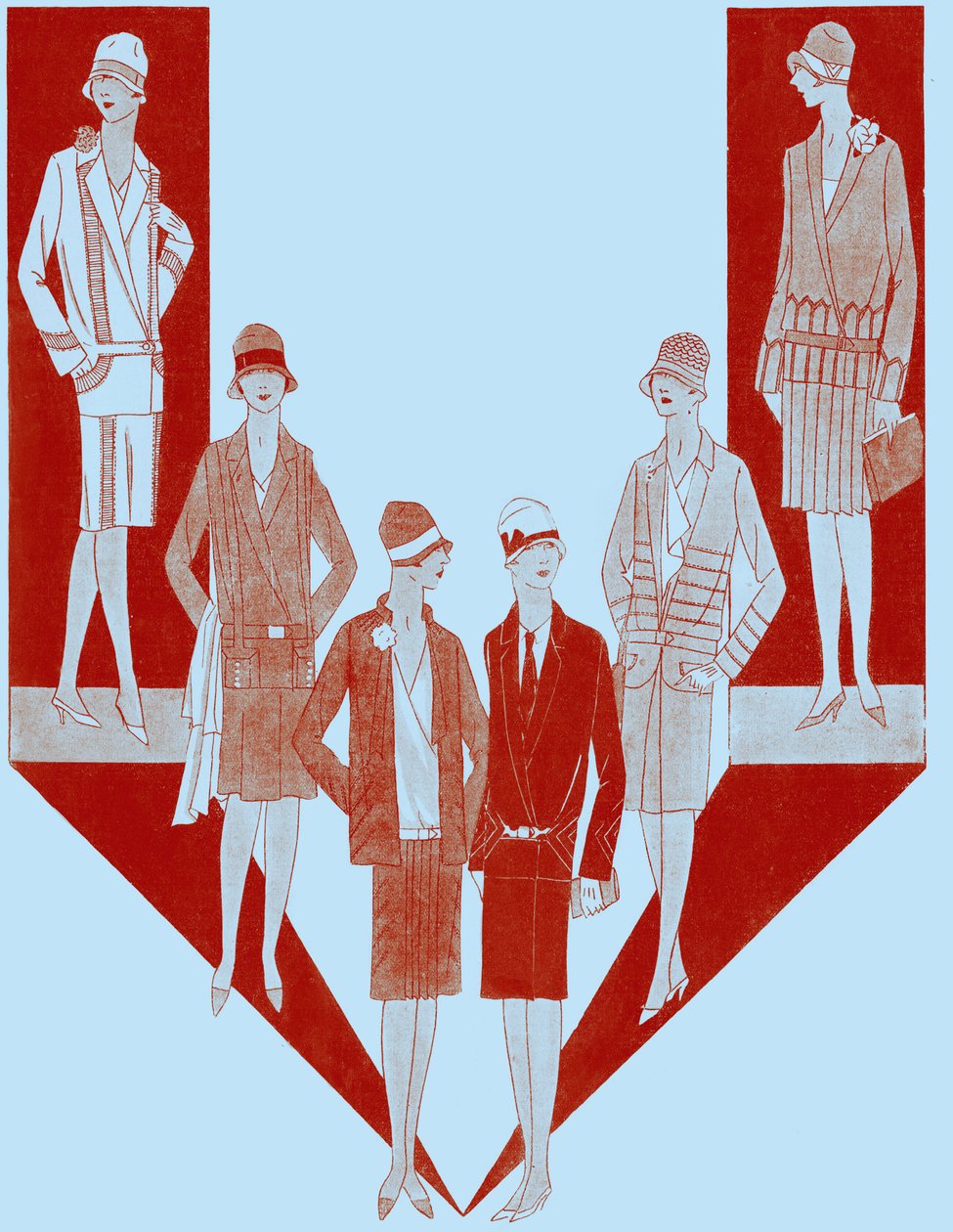 时尚女装，1927 年秋 作者 未知艺术家