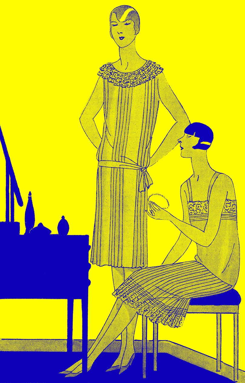 时尚：1928 年春季的内衣 作者 未知艺术家