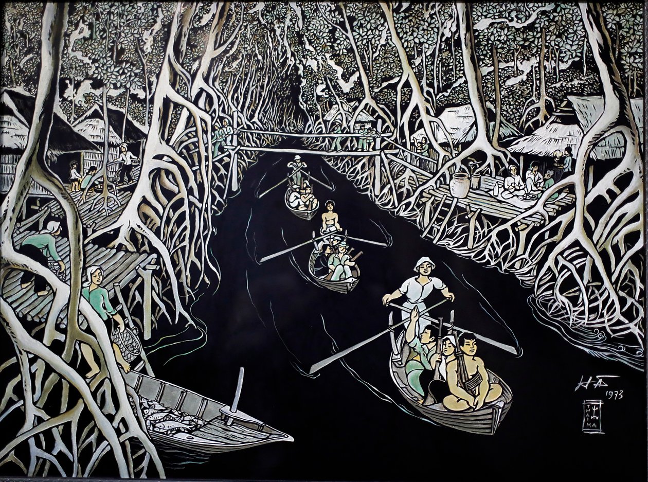 美术馆，金瓯游击队 作者：Thai Ha，漆器雕刻，胡志明市，越南，2018年 作者 约瑟夫·埃伯兹