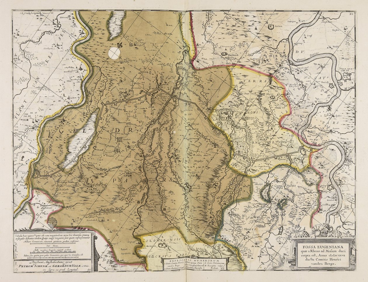 Fossa Eugeniana quae a Rheno ad Mosam duci coepta est anno MDCXXVII ductu comitis Henrici vanden Berge 作者 未知艺术家