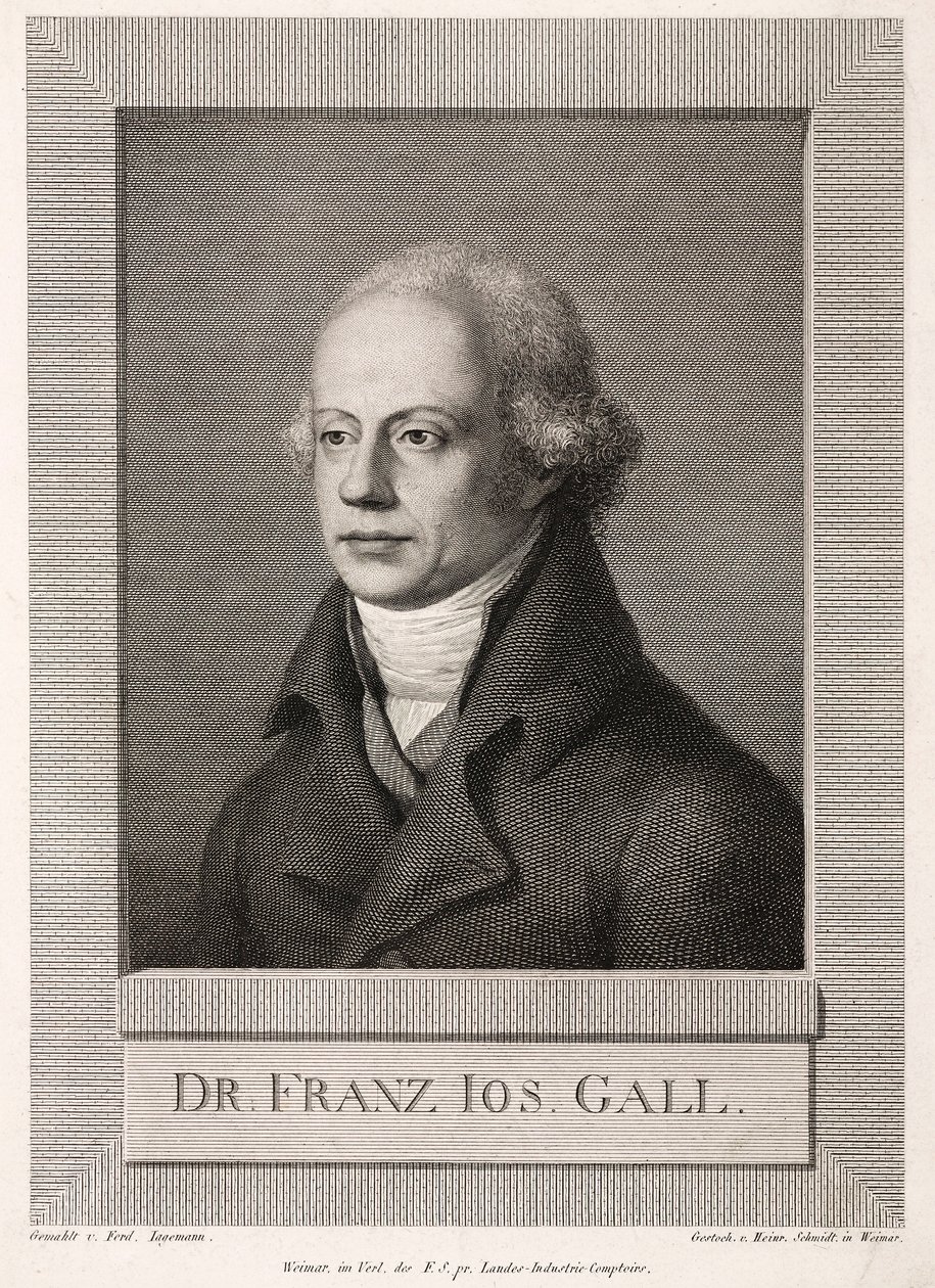 Franz Joseph Gall，德国解剖学家和颅相学家，c 1800 作者 不明