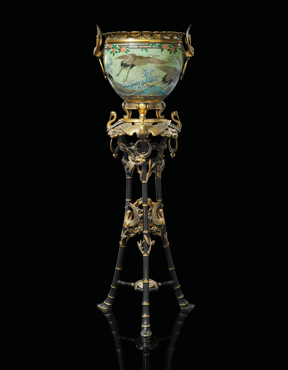 法国“ Japonisme”站立式Jardiniere，1874年 作者 不明