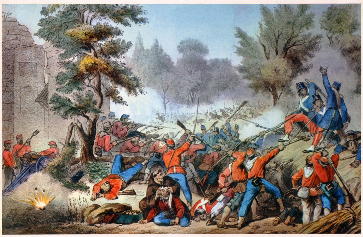 GARIBALDINI AL SESSA COMBAT 1860（印刷品） 作者 未知艺术家