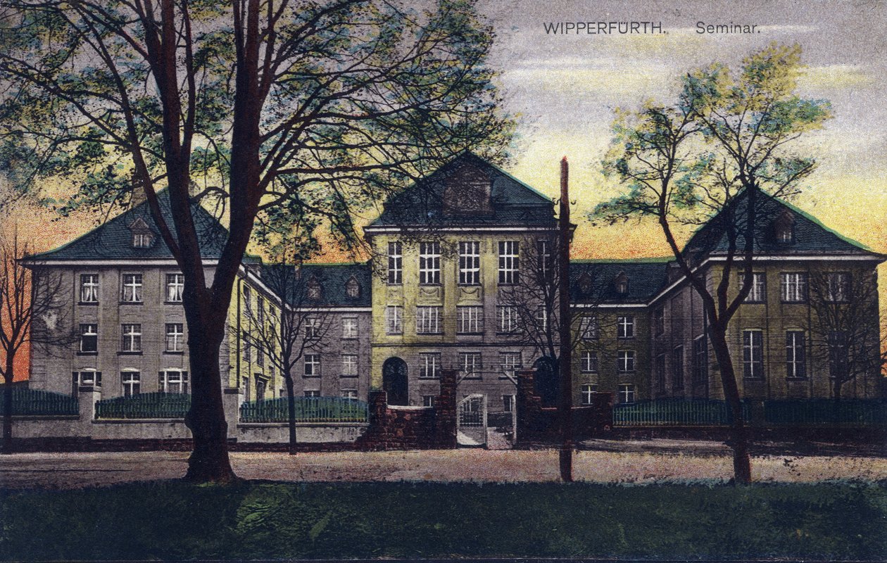 德国，Wipperfurth：建于 1910-1911 年的“Altes Seminar”外观 - 20 世纪明信片 作者 不明
