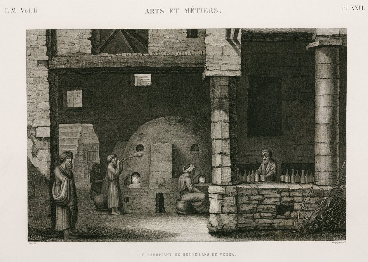 Glass Manufacture Glassworks，埃及，c 1798 作者 不明