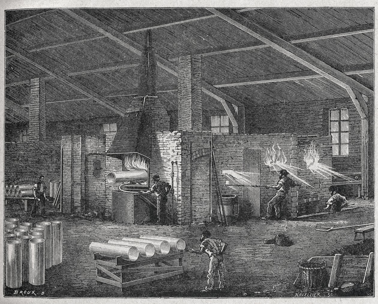 玻璃制造，约 1880 年（雕刻） 作者 未知艺术家