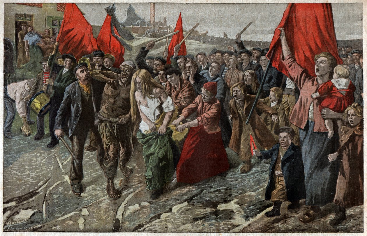 Greve dans le Nord de la France.在法国北部的罢工。 作者 尼古拉斯·利兹