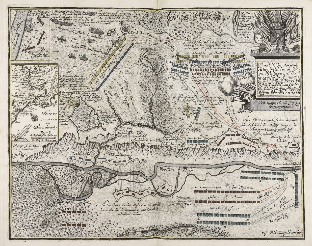 1709 年 6 月 27 日至 7 月 8 日，沙皇彼得一世-凯塞（Peter.1709 年 6 月 27 日至 7 月 8 日，大俄罗斯彼得一世与瑞典王室卡罗利十二世陛下的军队在乌克兰的普尔塔瓦地区进行了光荣的战斗。 作者 未知艺术家