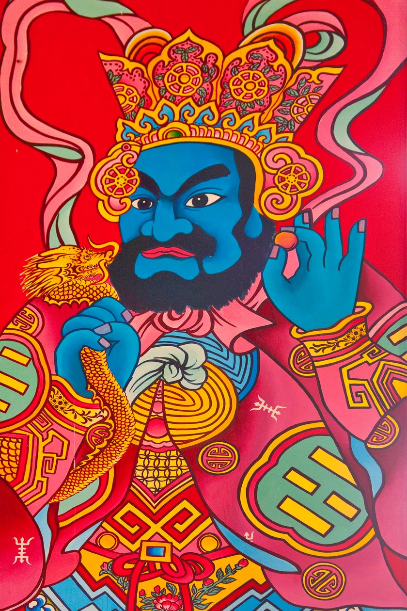 缅甸仰光中国福吉寺的守护者人物（照片） 作者 未知艺术家