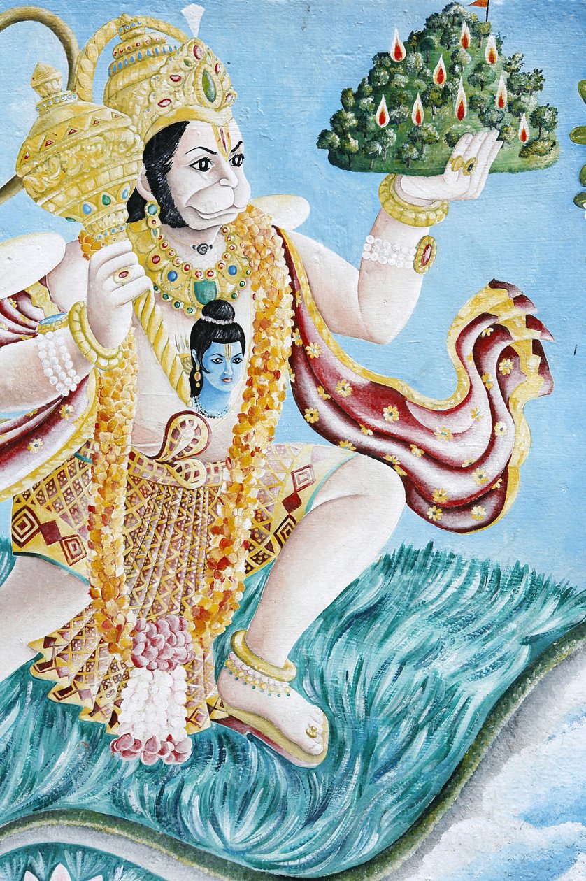 哈努曼猴神。Pashupatinah，加德满都，尼泊尔 作者 不明