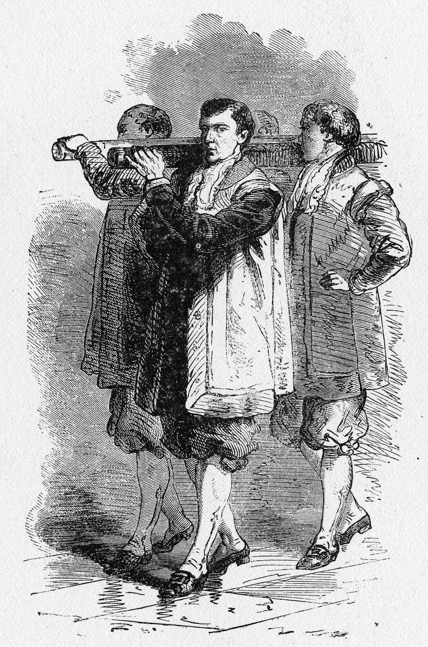 古罗马的历史。梵蒂冈的历史 教皇之位的承载者。1872年的罗马版画 作者 不明