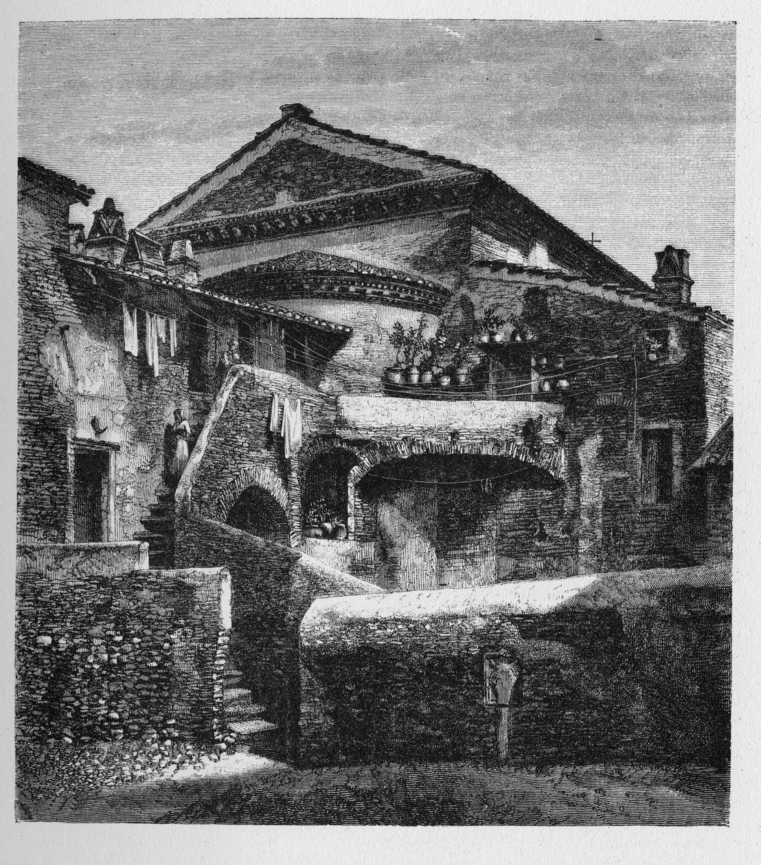古罗马的历史。 1872 年的罗马版画 作者 不明