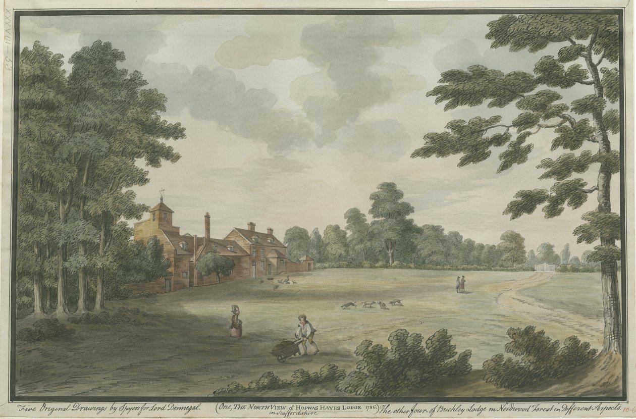 Hopwas Hayes：水彩画，1786年 作者 不明