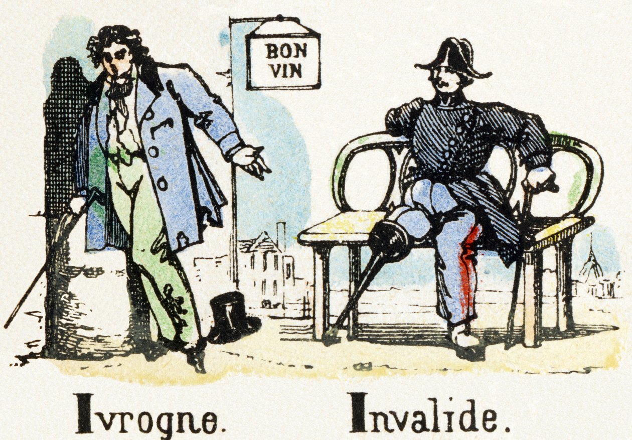 I-Ivrogne Invalide-字母-儿童娱乐活动-图片证明，热门系列，约1890年（插图） 作者 不明