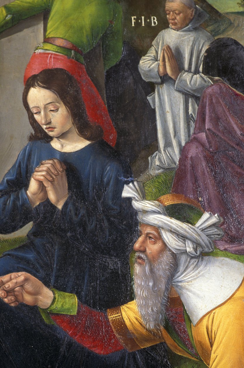 Indre & Loire N* 176 - Chateau de Loches - Detail of the altarpiece of the crucifixion - Ecole de Jean Fouquet - 1485 - 作者 不明